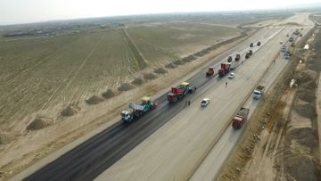 Yeni ödənişli avtomagistralın 90 km-ə yaxın hissəsinin tikintisi bitmək üzrədir