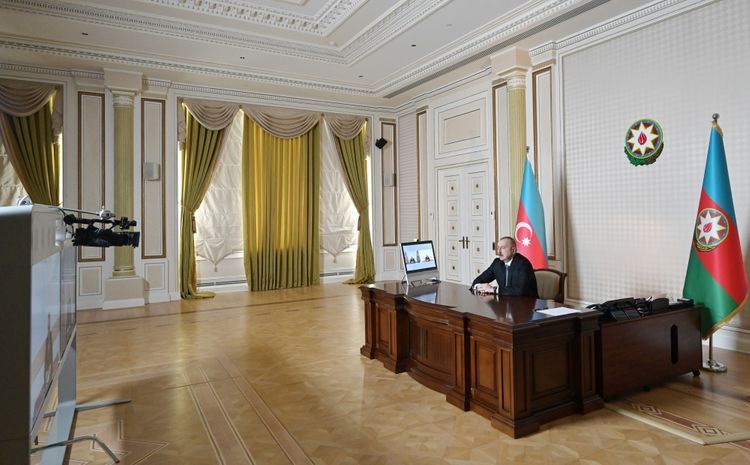 President Ilham Aliyev received Azar Gojayev in a video format on his appointment as head of Kalbajar District Executive Authority