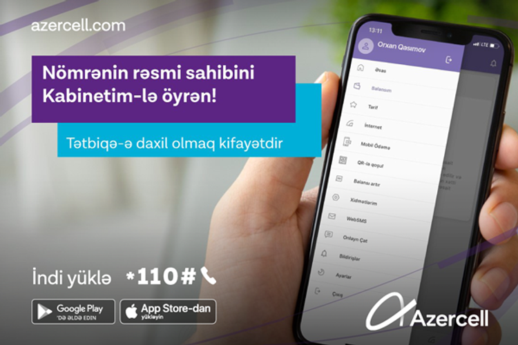 The new release of “Kabinetim” mobile application from Azercell