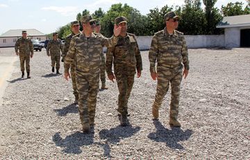 Azerbaijan's Defense Minister is in the frontline zone, in the exercises area - VIDEO