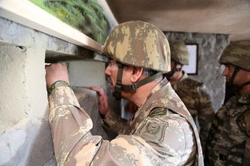 Azerbaijan's Defense Minister is in the frontline zone, in the exercises area - VIDEO