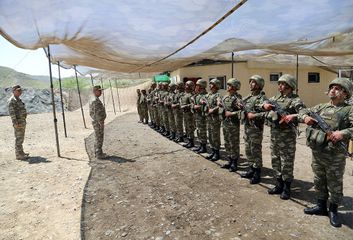 Azerbaijan's Defense Minister is in the frontline zone, in the exercises area - VIDEO