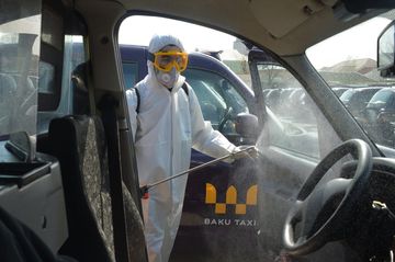 "Bakı Taksi Xidməti" koronavirusla bağlı qabaqlayıcı tədbirləri davam etdirir - FOTO