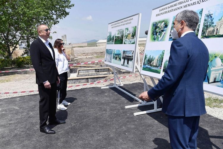 Президент Ильхам Алиев ознакомился с работой, проводимой в рамках реконструкции святилища Пирсаат Баба в Шамахы - ОБНОВЛЕНО