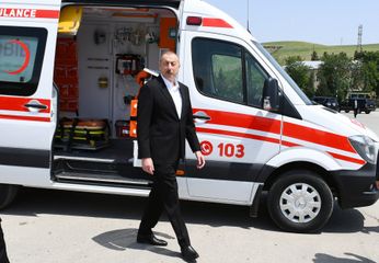  Prezident İlham Əliyev Şamaxıya ayrılan nəqliyyat vasitələri və xüsusi texnikalarla tanış olub - YENİLƏNİB