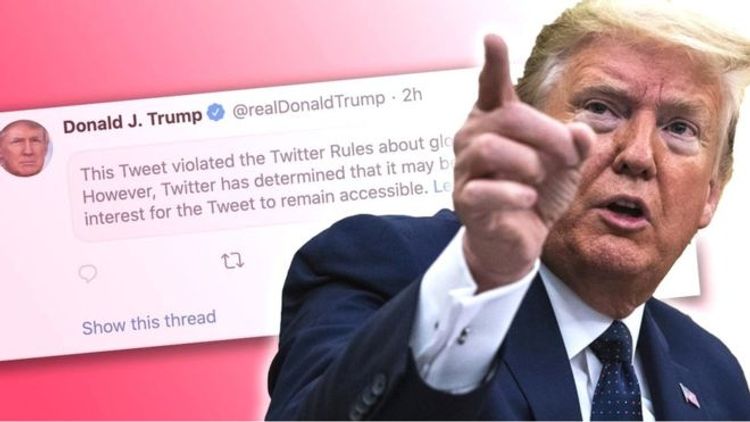 Twitter hides Trump tweet for 