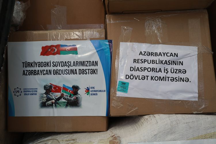 Azərbaycan diasporu orduya və mülki əhaliyə yardım göndərir