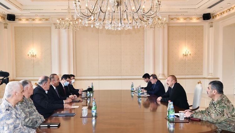 President Ilham Aliyev received Foreign Minister and Minister of National Defense of Turkey - UPDATED