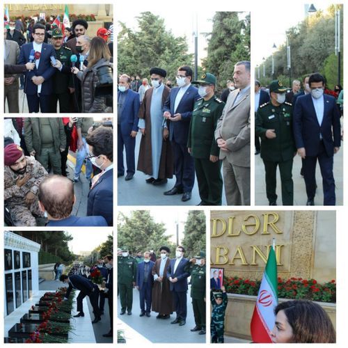 Iranian ambassador to Baku and embassy staff visited the Alley of Martyrs