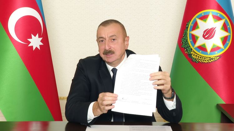 Azərbaycan Prezidenti: "Bu bəyanat uzun illər davam edən işğala son qoyur"