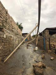Bakıda yağışın təsirindən aşan hasar qaz xəttini zədələyib - FOTO