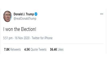Tramp prezident seçkilərində qalib gəldiyini iddia edib