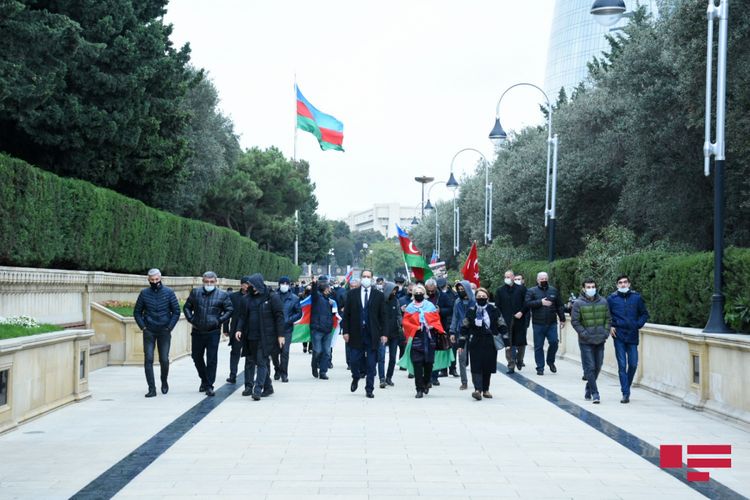 Bir qrup Ağdam sakini Şəhidlər Xiyabanını ziyarət edib  - FOTO