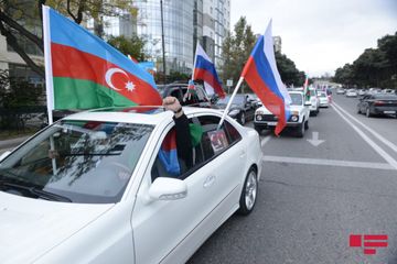 Kəlbəcərin azad edilməsi münasibəti ilə Bakıda avtoyürüş keçirilib
