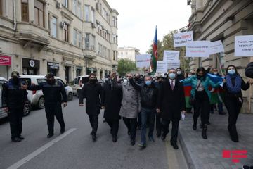 Protest rally is held in front of French Embassy to Azerbaijan - UPDATED - VIDEO