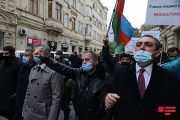 Protest rally is held in front of French Embassy to Azerbaijan - UPDATED - VIDEO