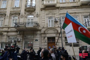 Protest rally is held in front of French Embassy to Azerbaijan - UPDATED - VIDEO