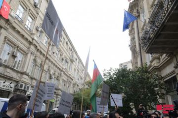 Protest rally is held in front of French Embassy to Azerbaijan - UPDATED - VIDEO