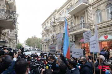 Protest rally is held in front of French Embassy to Azerbaijan - UPDATED - VIDEO