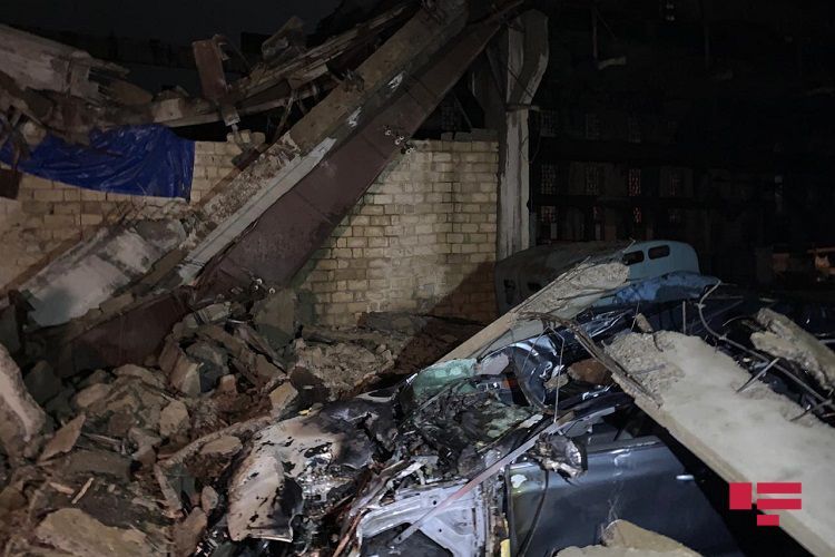 Concrete roof collapses at former Light Construction Plant in Khirdalan