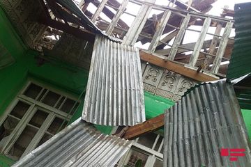 Ermənilərin atdığı top mərmisi Ağdamda iki məktəb binasına  və yaşayış evinə ziyan vurub - FOTOSESSİYA