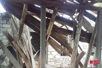 Ermənilərin atdığı top mərmisi Ağdamda iki məktəb binasına  və yaşayış evinə ziyan vurub - FOTOSESSİYA