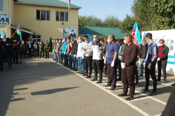 Çağırışçılar müddətli həqiqi hərbi xidmətə yola salınır