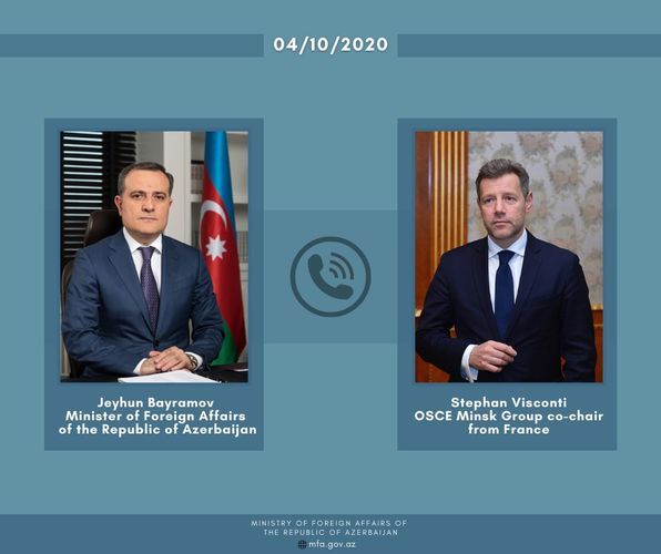 Состоялся телефонный разговор между главой МИД Азербайджана и французским сопредседателем