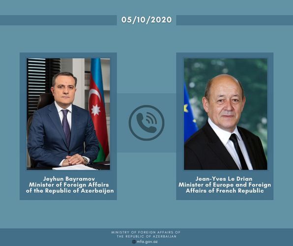 Azerbaijani FM and French counterpart hold phone conversation