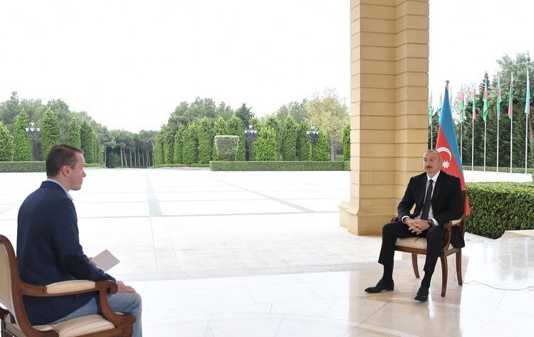 Президент Ильхам Алиев дал интервью «Первому каналу» России 