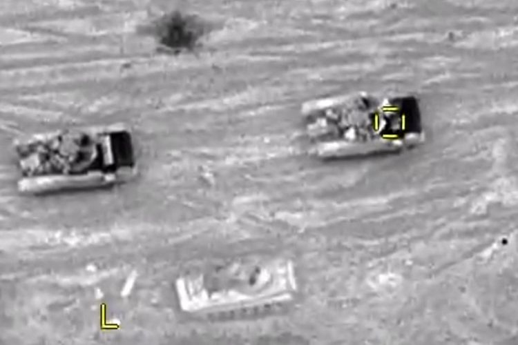 Enemy armored vehicles were destroyed in their firing positions - VIDEO