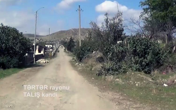 Tərtər rayonunun işğaldan azad olunan Talış kəndinin videogörüntüsü - VİDEO