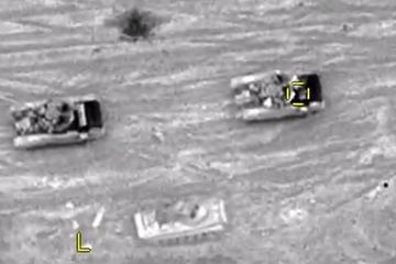 Enemy armored vehicles were destroyed in their firing positions - VIDEO