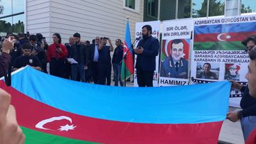 Marneulidə Azərbaycana dəstək aksiyası keçirilir - FOTO