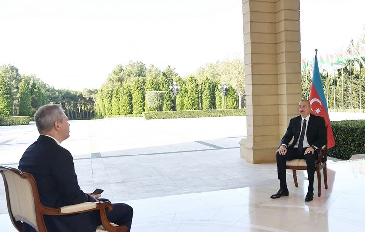 Prezident İlham Əliyev Rusiyanın RBK televiziya kanalına müsahibə verib   