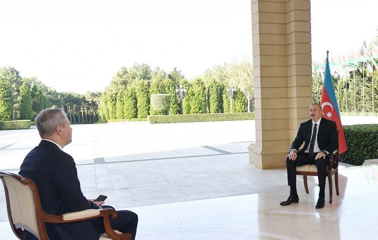 Президент Ильхам Алиев дал интервью российскому телеканалу РБК