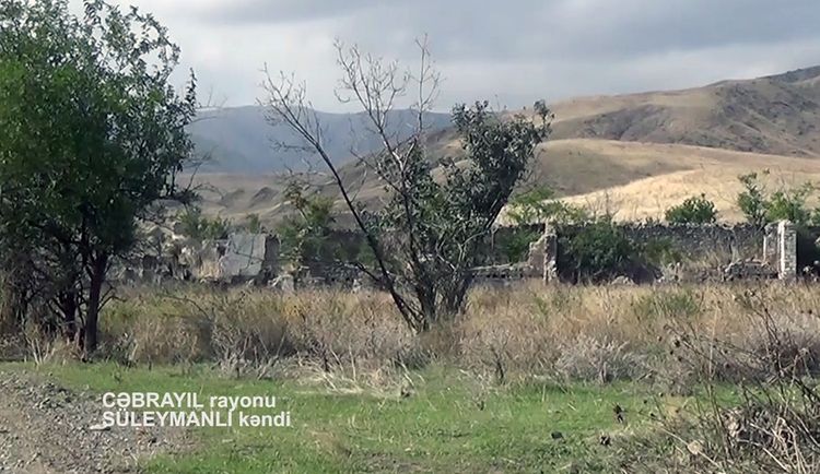 Cəbrayıl rayonunun işğaldan azad olunan Süleymanlı kəndinin videogörüntüsü - VİDEO