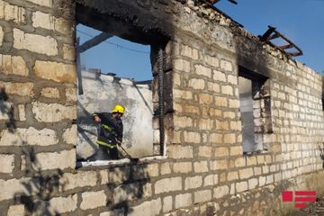 Ermənilərin Ağdama atdığı mərmi yaşayış evinə düşüb - FOTO