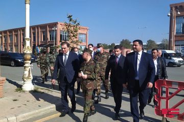 Kəmaləddin Heydərov Gəncədə ermənilərin raket zərbələri endirdiyi ərazilərə baxış keçirib