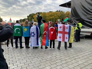Almaniyada yaşayan azərbaycanlılar Berlində etiraz aksiyası keçiriblər
