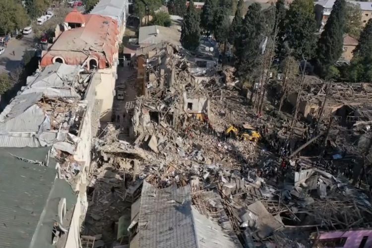 MES: Search and rescue operations are completed in residential buildings destroyed as a result of Armenians
