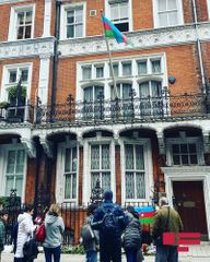 People, who were killed in Ganja, commemorated in front of Azerbaijani Embassy in Great Britain