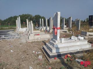 Ermənilərin atdığı top və raket mərmiləri Ağdam və Tərtərin kənd məzarlıqlarını dağıdıb - FOTO