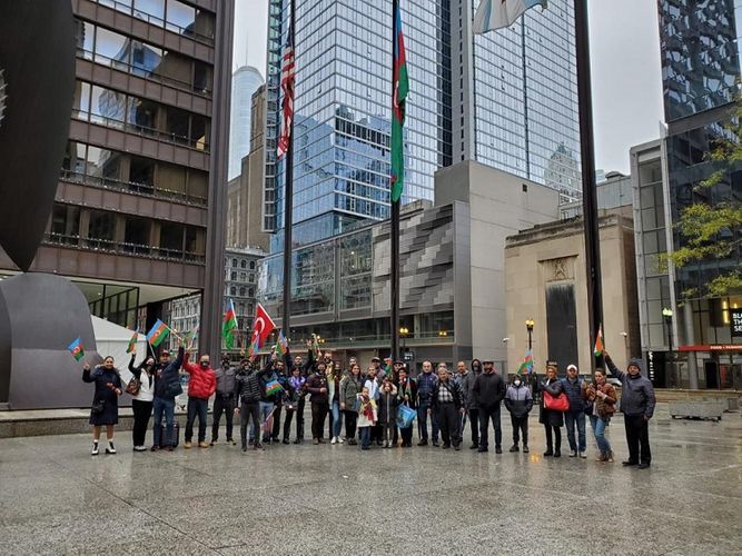 Rally in support to Azerbaijan held in Chicago