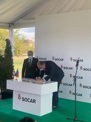 SOCAR Gürcüstanda azərbaycanlılar yaşayan Qızılhacılı kəndində idman kompleksi tikir - FOTO