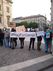 Budapeşt şəhərində Gəncə terroruna etiraz aksiyası keçirilib