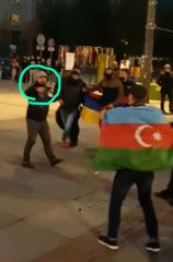 Polşada azərbaycanlı gənclərin icazəli aksiyası zamanı ermənilər təxribat törədib