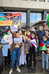 Bielefelddə Gəncə terroruna qarşı etiraz yürüşü keçirilib
