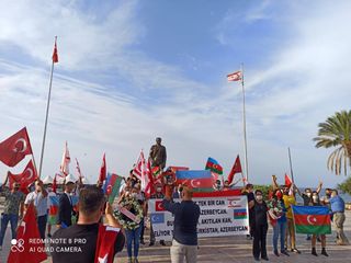 Şimali Kipr Respublikasında Qarabağa dəstək mitinqi keçirilib - FOTO