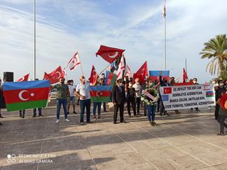 Şimali Kipr Respublikasında Qarabağa dəstək mitinqi keçirilib - FOTO